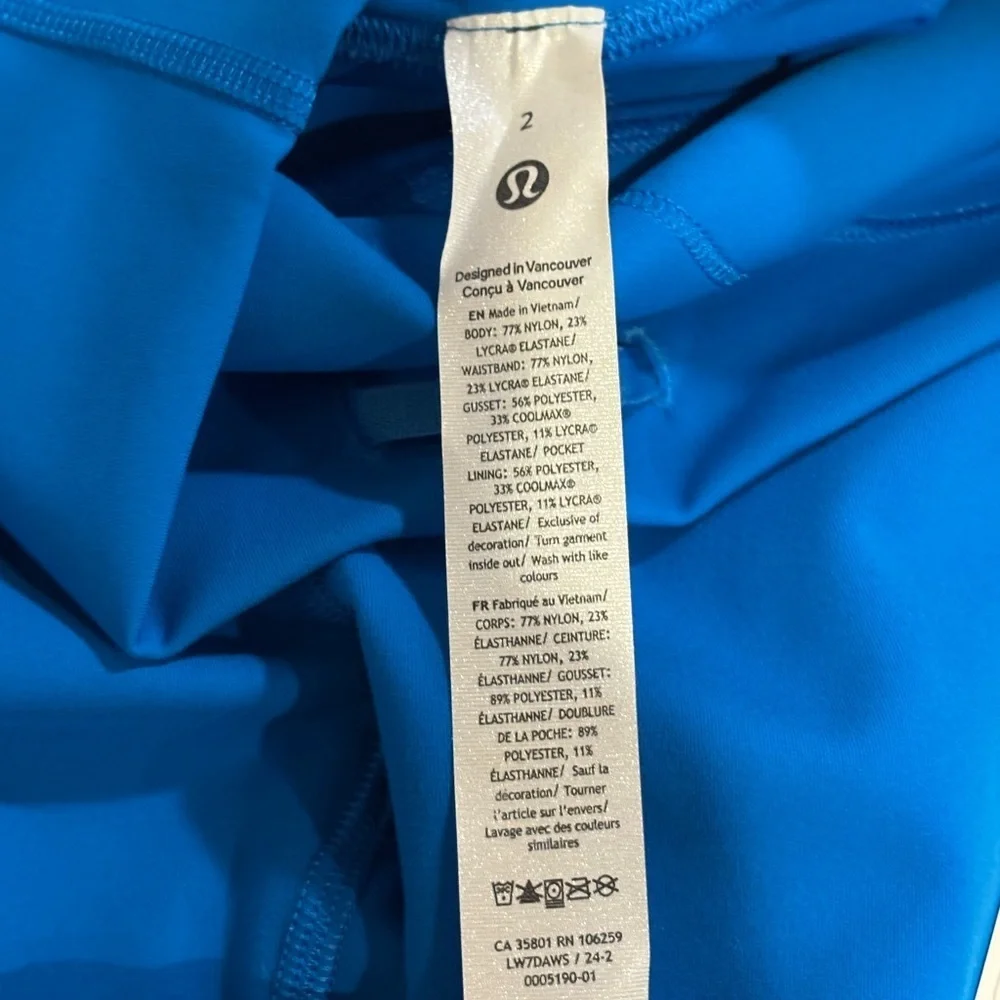NWT Lululemon Wunder Train HR Short 6” Pride Edition Blue Size 2